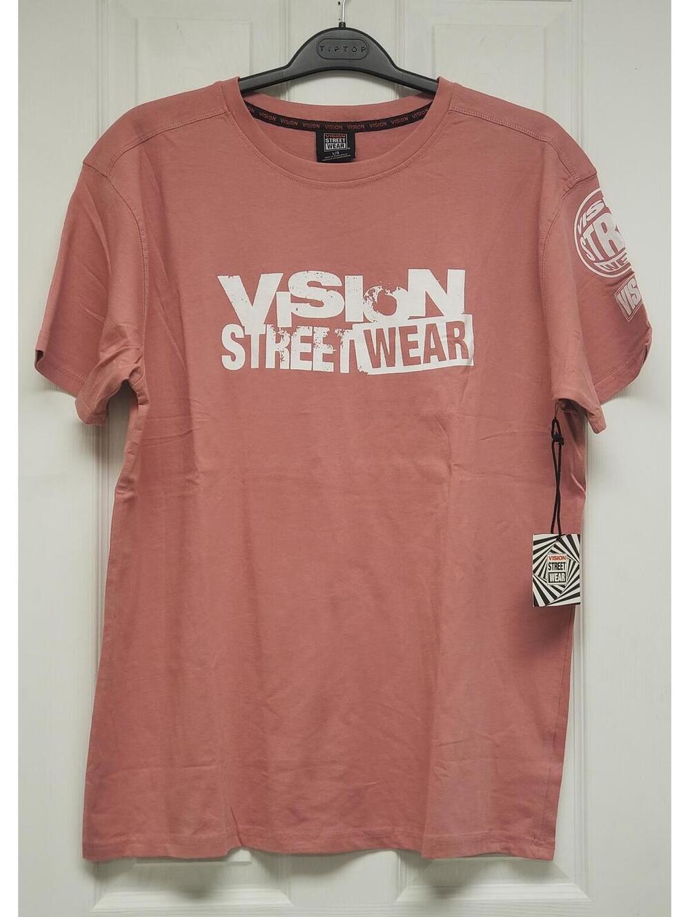 Men's Vision Street Wear Logo Graphics T-Shirt, Sz L, NWT-Made in Bangladesh